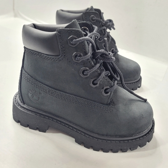 TIMBERLAND WATERPROOF 6" BOOTS TODDLER BOYS SIZE 6 BLACK A5225 - Picture 11 of 14